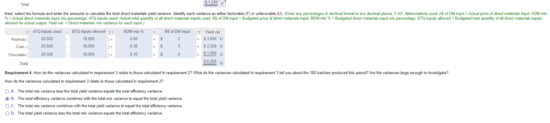 multiple choice question. thank you. Preferred Snacks produces snack mixes for the
