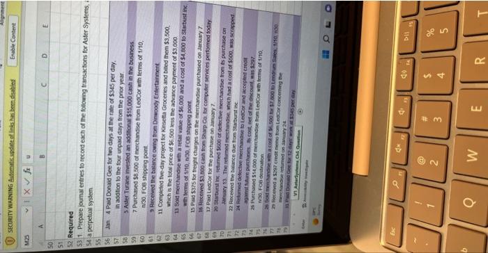 segments of this comprehensive problem were presented in Chapters 2, 3 ,