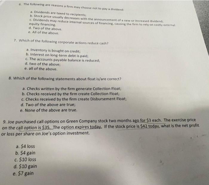 of ithe wherso 4. Ten if the abciep aie trie e. None
