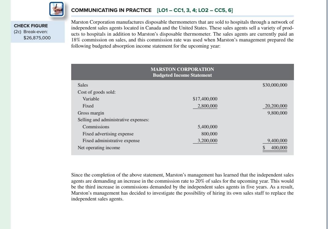 COMMUNICATING IN PRACTICE (LO1 - CC1, 3, 4; LO2 - CC5,