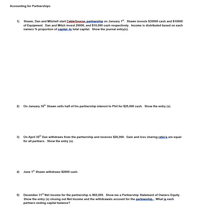I only need part five and please solve like the excel table
