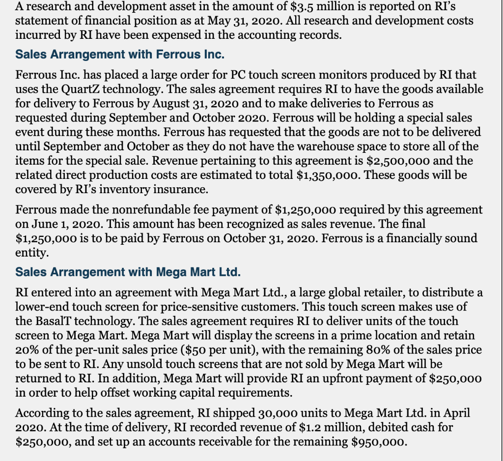 in the writing: identify the role you are playing; assess the financial