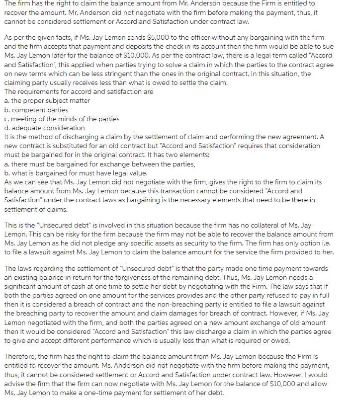 A. WHY IS THERE NO CONSIDERATION FOR A SECOND AGREEMENT? B. HOW