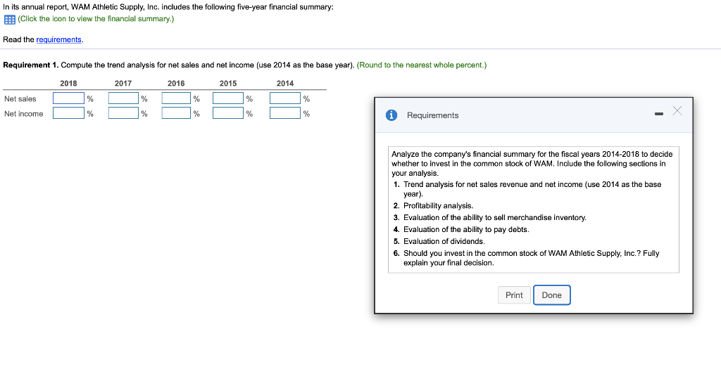 Sales Revenue $ 260,000 $ 222,000 $ 195,000 $ 170,000 $ 139,000