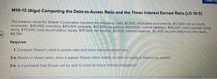  based on these ratios, does it appear Schaber relies mainly on