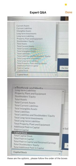 help with the second part which is the balance sheet the input