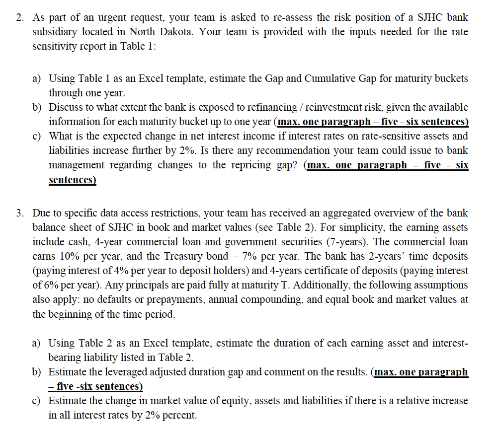 Can someone help me to answer this in Excel 2. As part