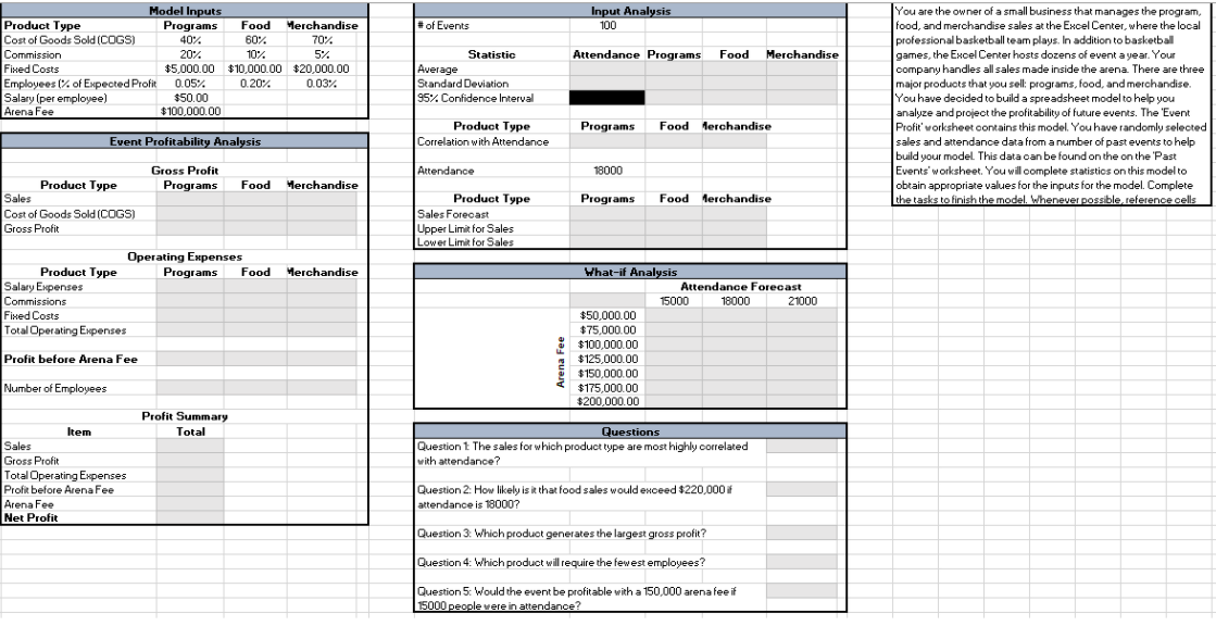 Please provide answer with formulas Input Analysis 100 # of Events Model