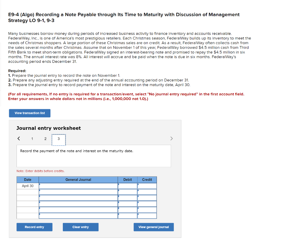 LO 9-1, 9-3 Many businesses borrow money during periods of increased business