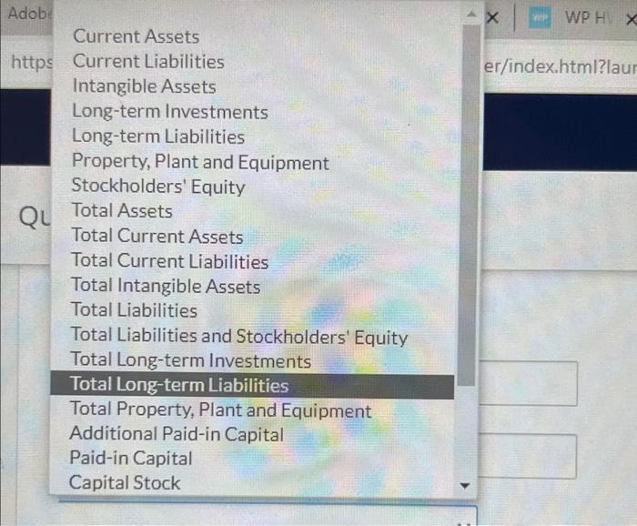 Current Assets Total Current Liabilities Total Intangible Assets Total Liabilities Total Liabilities