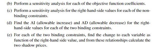 correctly 2. (45 marks) A model has been formulated as: maximize7x1+3x2 subject