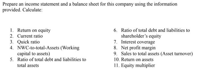 finance! unique number is 10! Below are numbers from a balance sheet