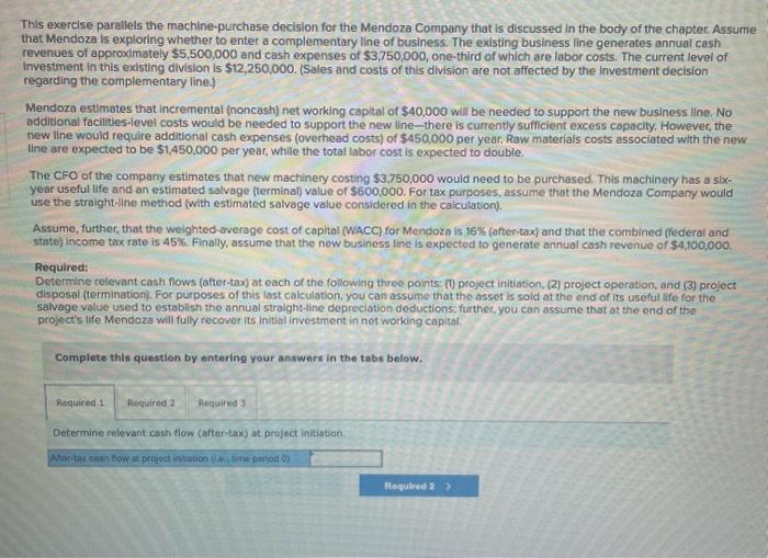  please do all parts! This exercise parallels the machine-purchase decision for