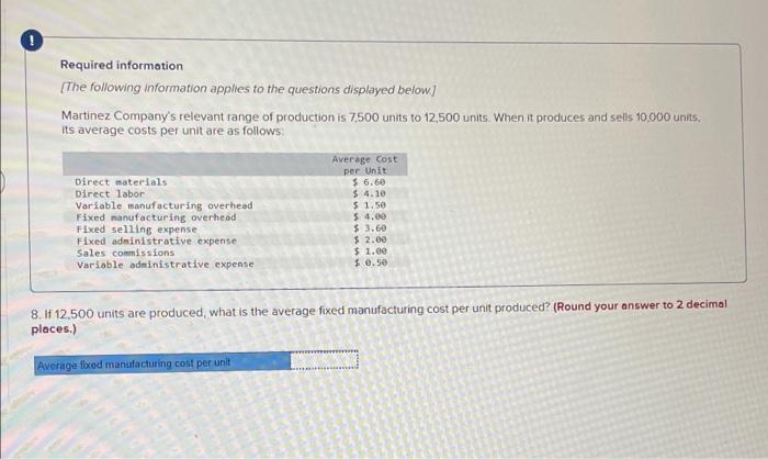 is 7,500 units to 12,500 units. When it produces and sells 10,000