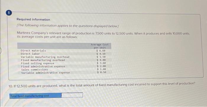 labor Variable manufacturing overhead Fixed manufacturing overhead Fixed selling expense Fixed administrative