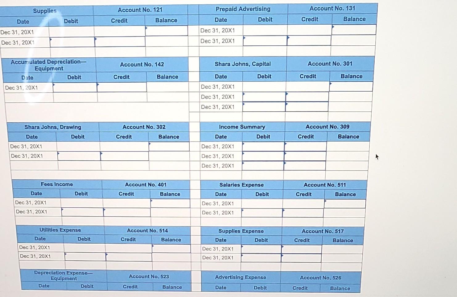 entries , and the postclosing trial balance . LO 6-1 , 6-2
