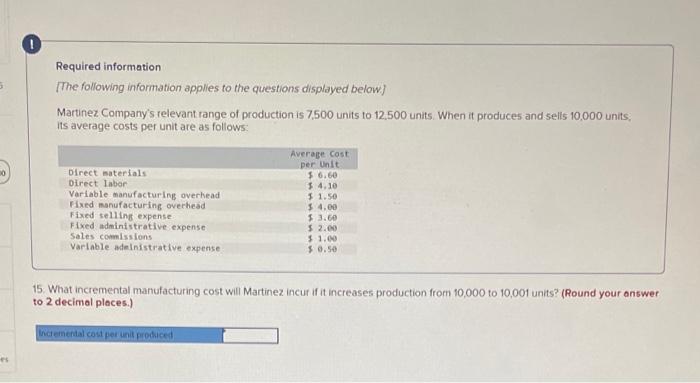 10,000 units, its average costs per unit are as follows 50:49 Direct