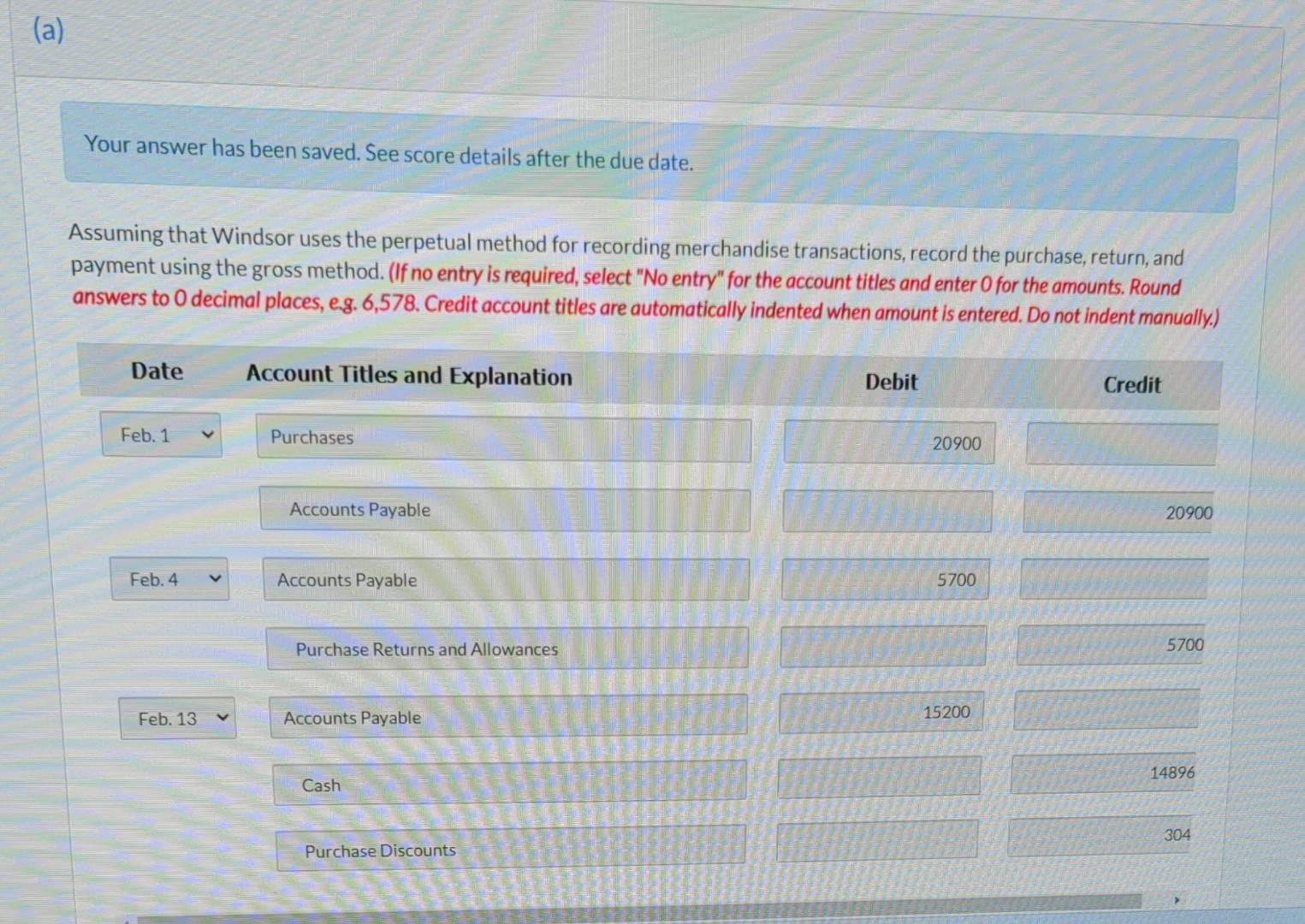  section c? (a) Your answer has been saved. See score details