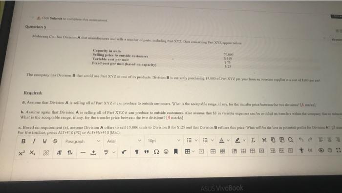 thank You Questions TUME Capacity Seing price te Variable $110 pr 379