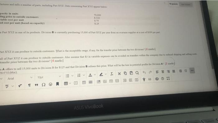 as per than capacity) The company has Divat de Pare XYZ in