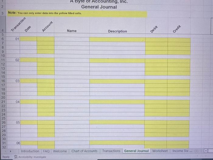 1212 Accum. Depr.-Office Equip. Credit 1311 Computer Equip. Debit 1312 Accum. Depr.-Computer