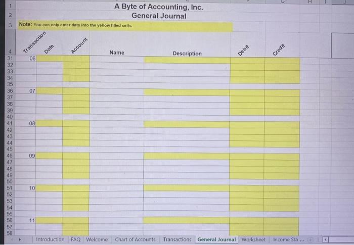 Equip. Credit 1411 Building Cost Debit 1412 Accum. Depr.-Building Credit 1510 Land
