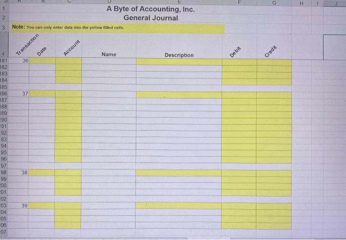 Consulting Revenue Credit 5010 Rent Expense Debit 5020 Salary Expense 5030 Advertising