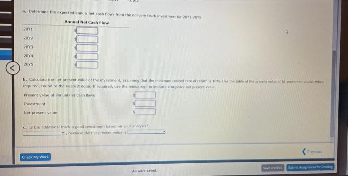 Service Company AM Express Inc. is considering the purchase of an additional