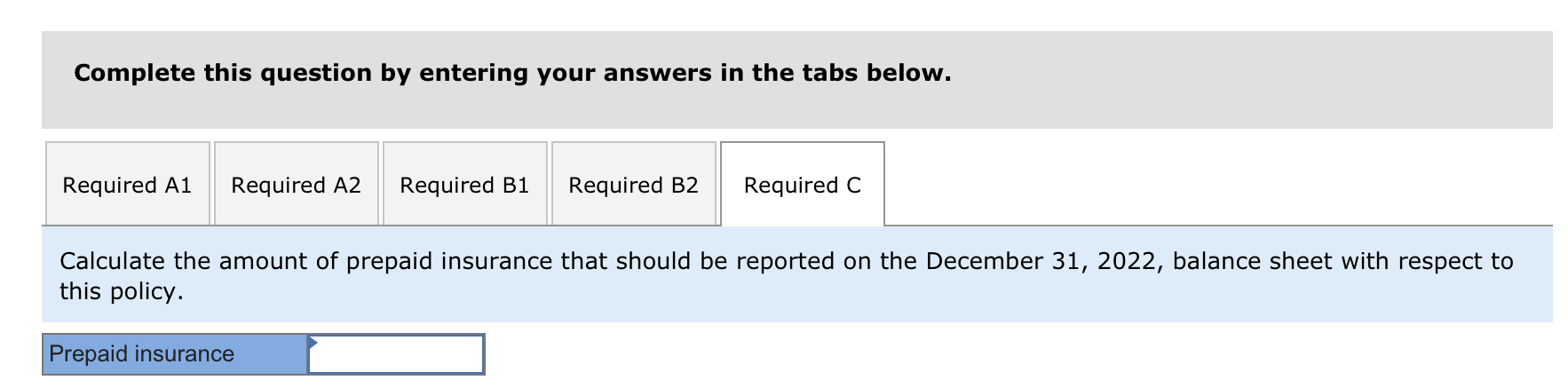end of every month to show the amount of insurance premium "used"