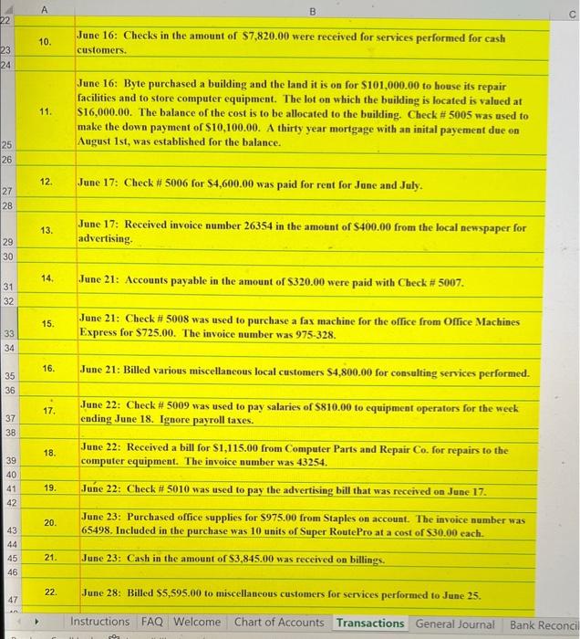 32-46 ON THE GENERAL JOURNAL. PLEASE!!! Please help F81 08. June 10: