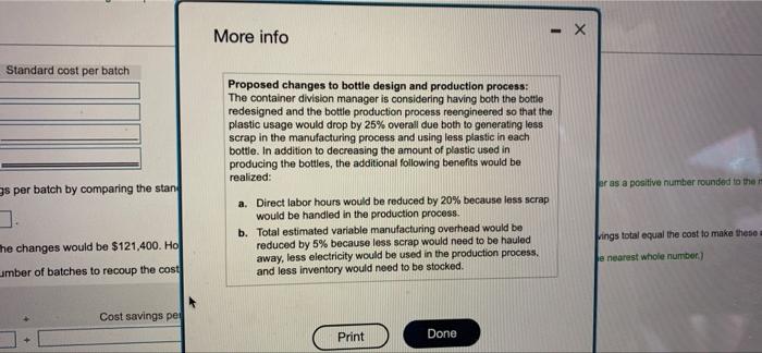 allocates its variable manufacturing overhead based on (Click the icon to view