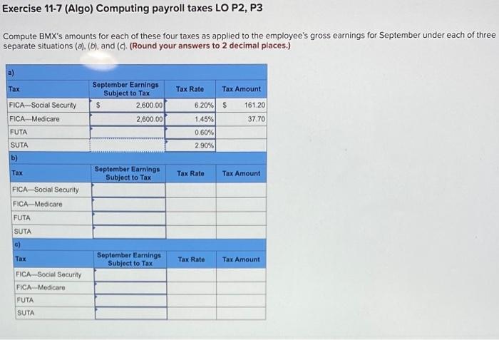 the following information for the Exercises below. (Algo) [The following information applies