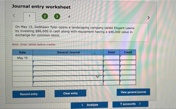 analyze the transaction using the accounting equation. (2) record the transaction in