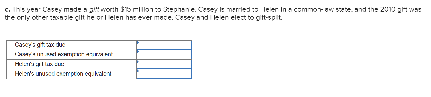 a taxable gift of $5 million to both Stephanie and Linda (a