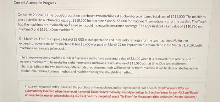help all Current Attempt in Progress On March 20, 2020, Fine Touch