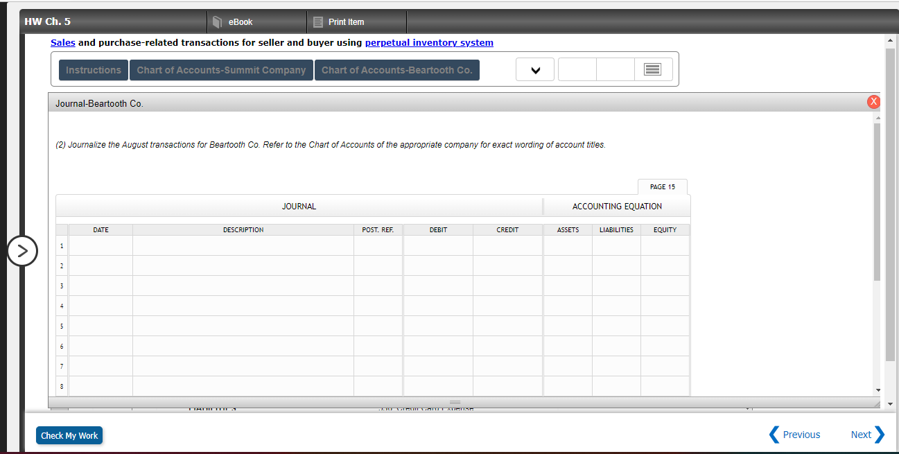 account to Beartooth Co., $47,600, terms 2/15, n/eom. The cost of the