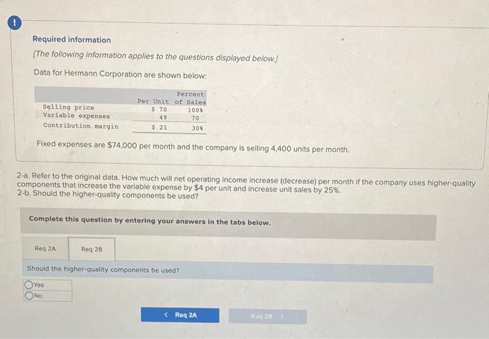 is selling 4,400 units per month, equired: a. How much will net