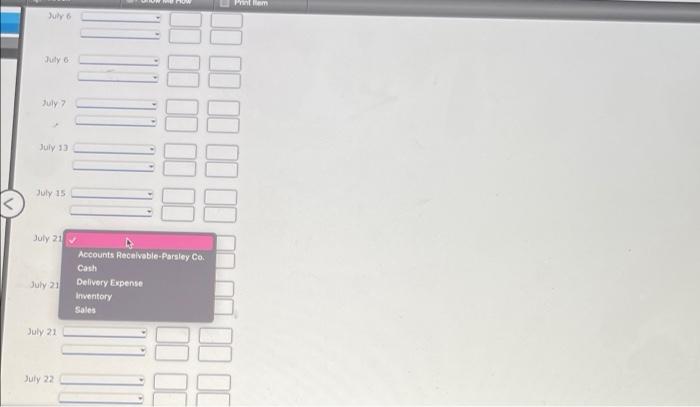 Company during July of the current year, Essex uses the net method