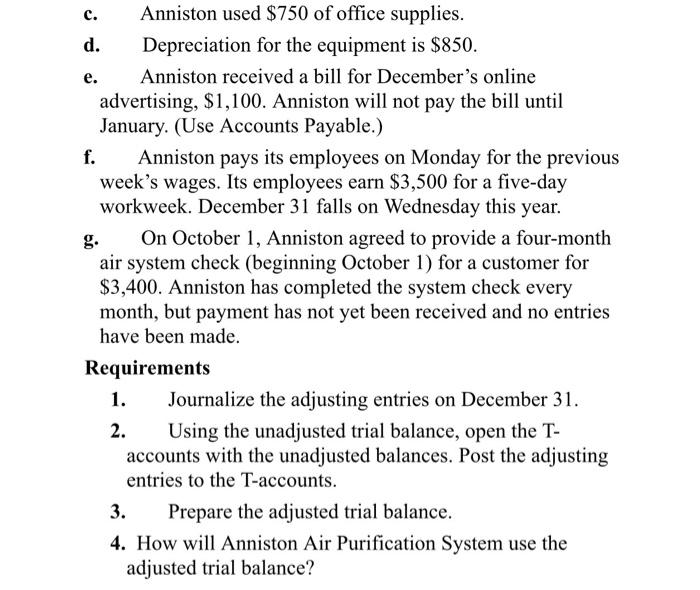 Requirement 3 P3-35A Journalizing and posting adjustments to the Taccounts and preparing