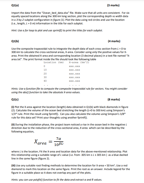 are connected. QUESTION 1 (15 marks) Setting up cables for undersea power