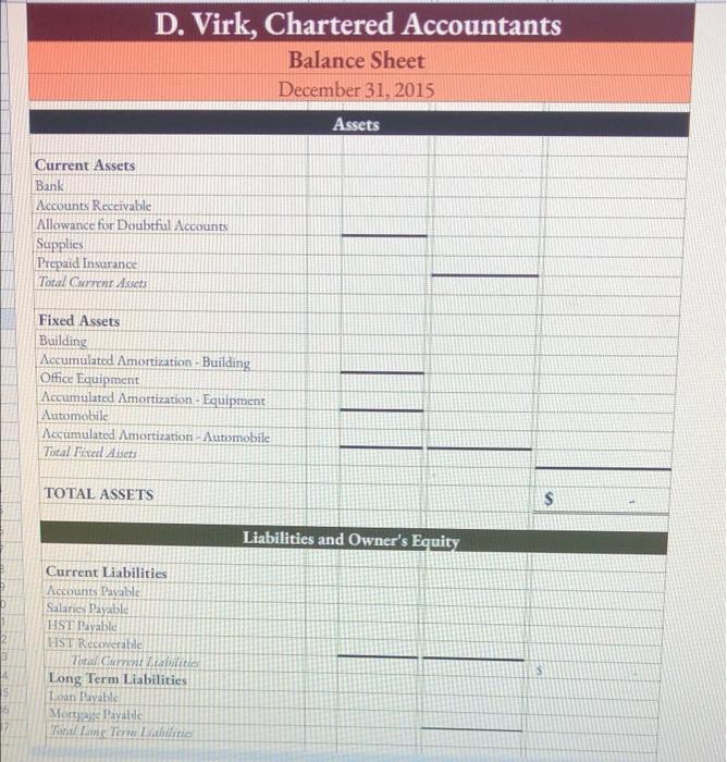Complete the worksheet. 3. Producing a formal Income Statement 4. Produce a