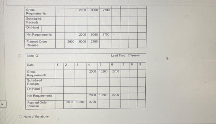 Date 1 2 3 4 5 6 7 8 9 Gross Requirements