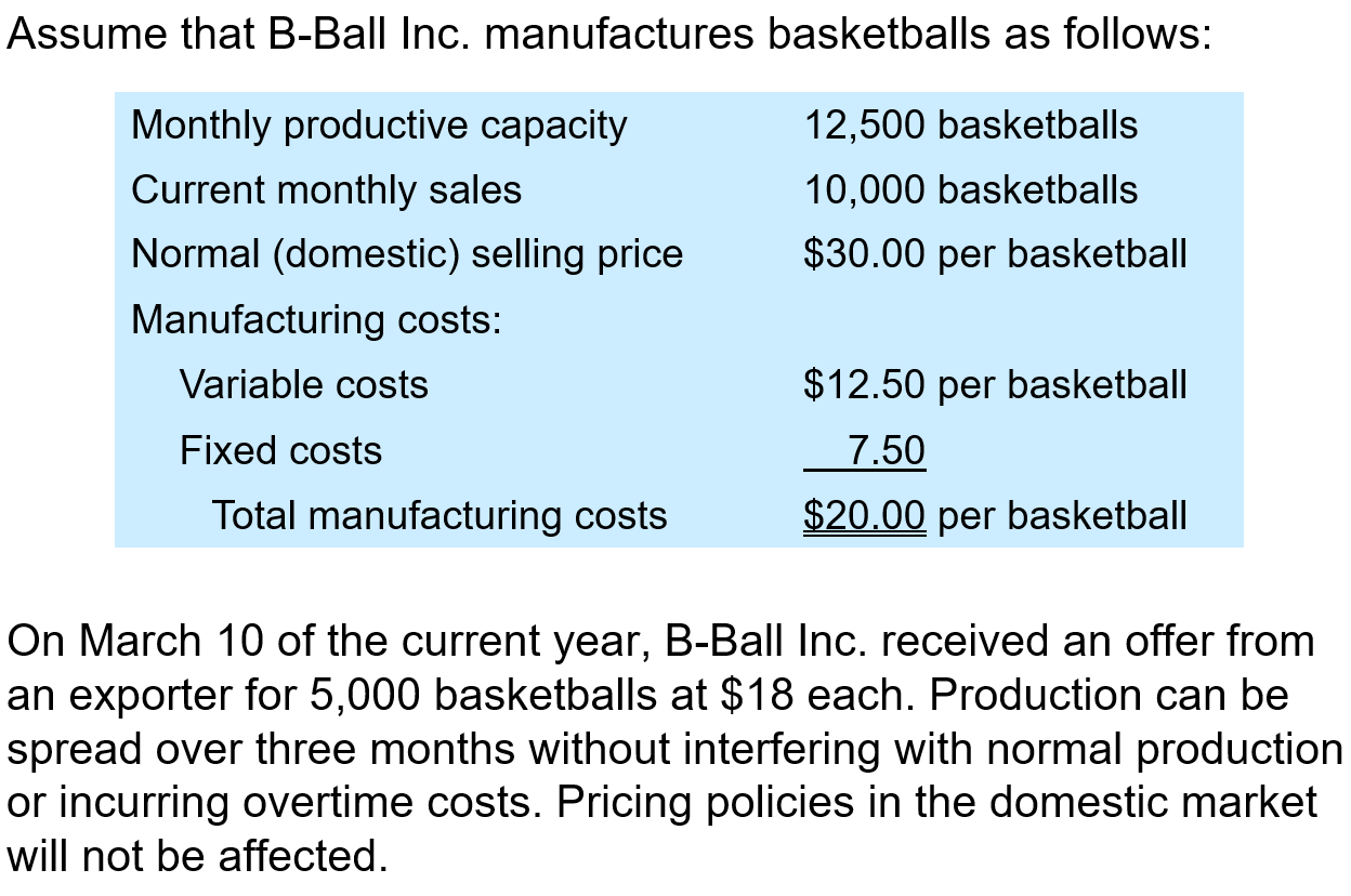 CASE 6: Accept a Special Offer or Reject it? What is