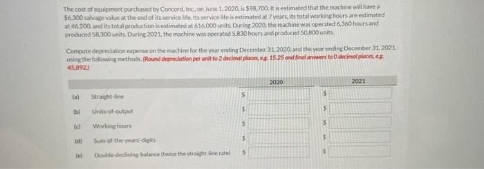 please show work. i am trying to learn. The cost of