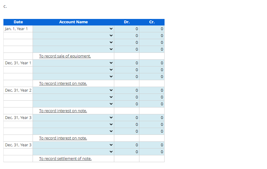 Receivable; Effective Interest Method principal is payable each December 31. The principal
