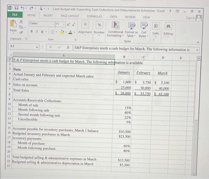 i can plug them in .example (=b7-b6) 1. Prepare a sales budget,