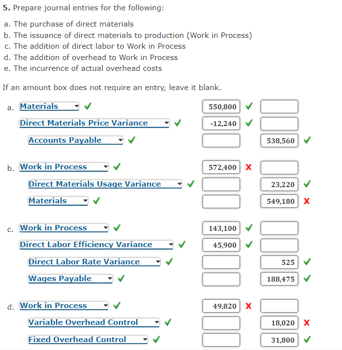Direct Labor, and Overhead Variances, Journal Entries Rand Company produces dry fertilizer.