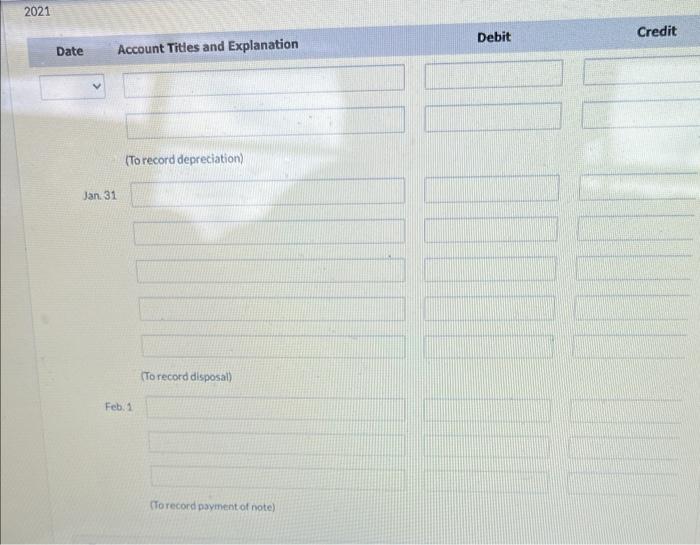 note payable for the balance. At that time, it was estimated that