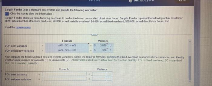 remaining Part 2016 Points: 0.9 of 6 Save Bargain Fender uses a