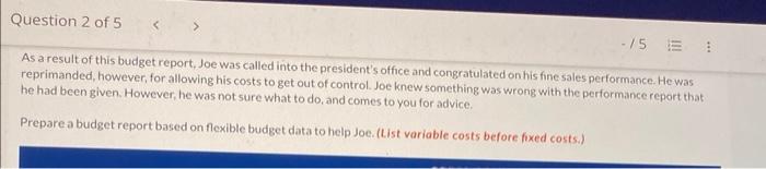 the following static budget report for selling expenses in the Clothing Department